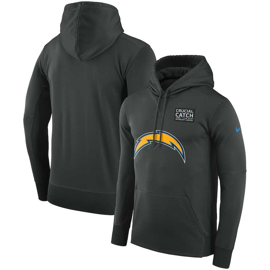 Men's Los Angeles Chargers Anthracite Nike Crucial Catch Performance Hoodie,We sell and wholesale Men's Los Angeles Chargers Anthracite Nike Crucial Catch Performance Hoodie on line form chian!